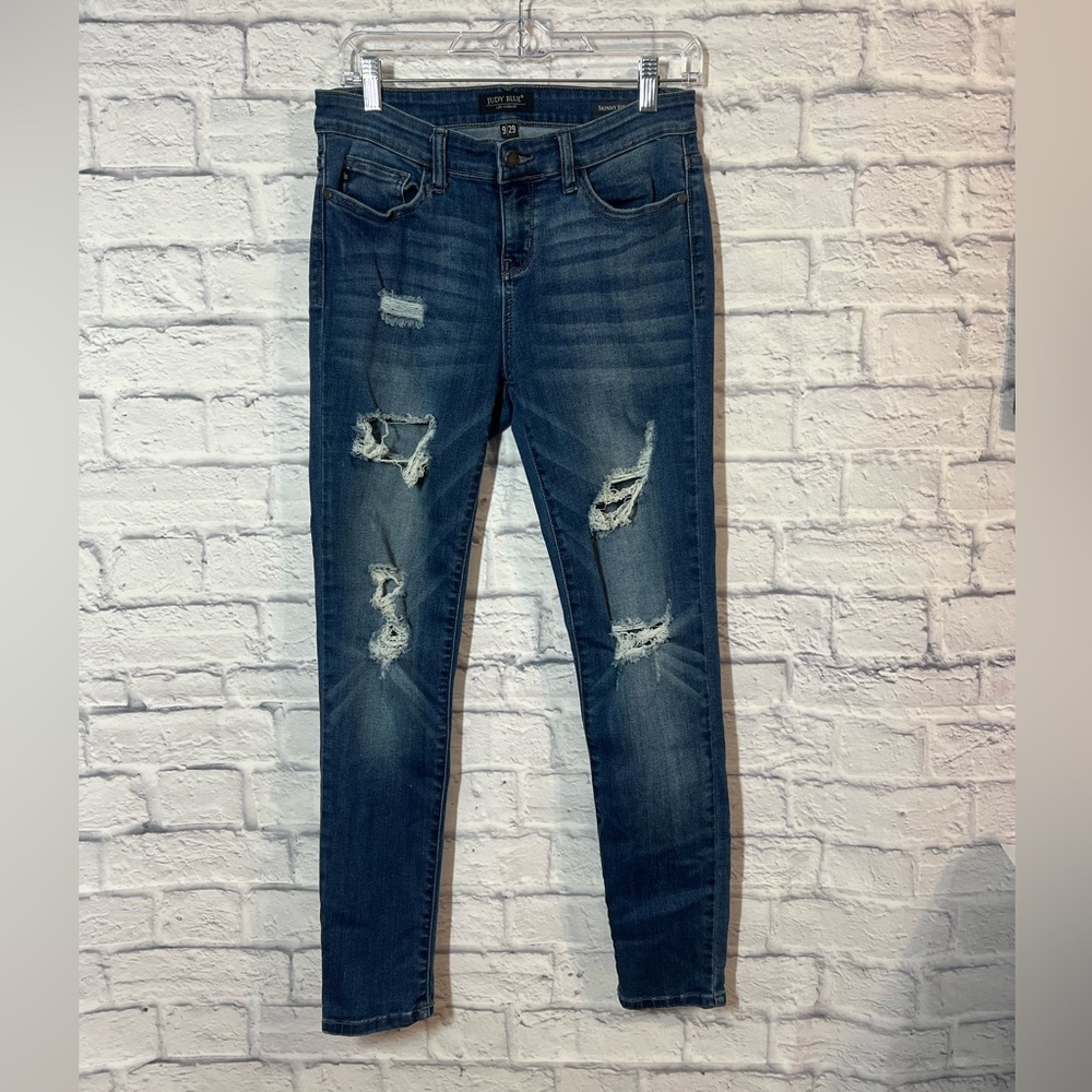 Judy Blue Women's Distressed Blue Jeans, sz 9